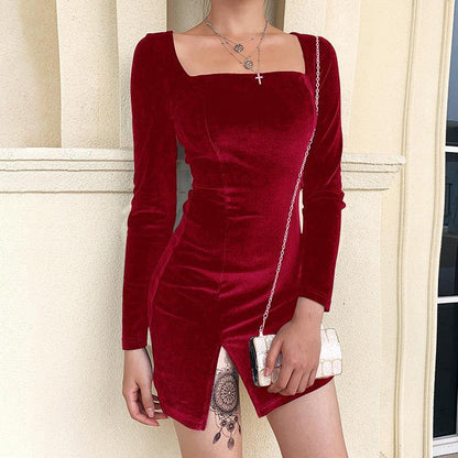 Korean Velvet Dress