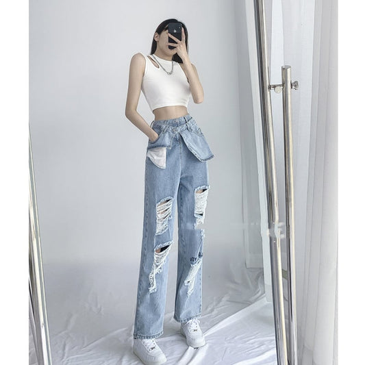 American Hot Girl Crossover Jeans