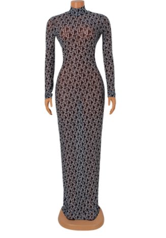 Backless Women's Mesh Floral Apparel